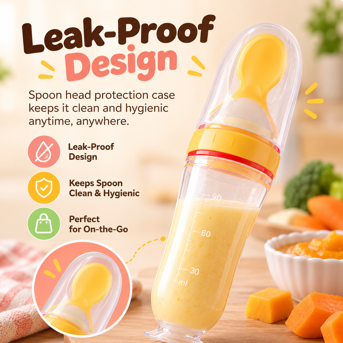 GiggleGob™ Baby Food Squeeze Spoon