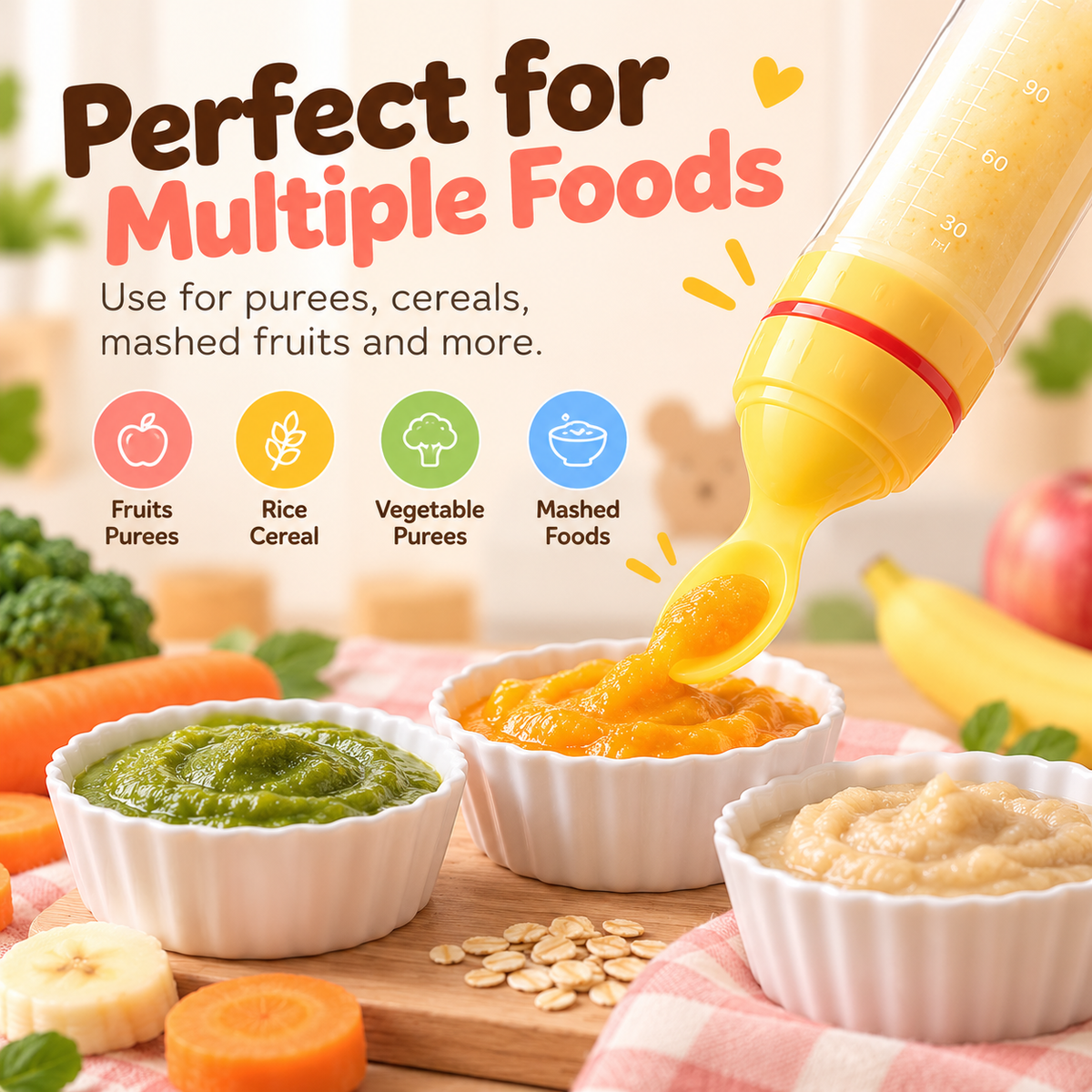 GiggleGob™ Baby Food Squeeze Spoon
