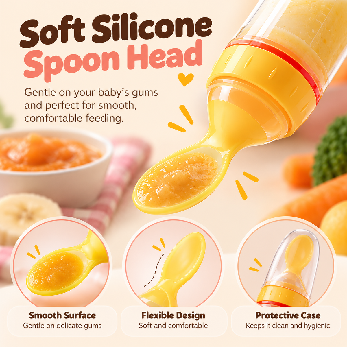GiggleGob™ Baby Food Squeeze Spoon